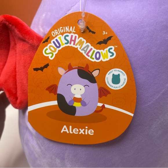 Halloween Squishmallow Alexie the Devil Cow Eating Candy Corn 12” - Picture 6 of 10